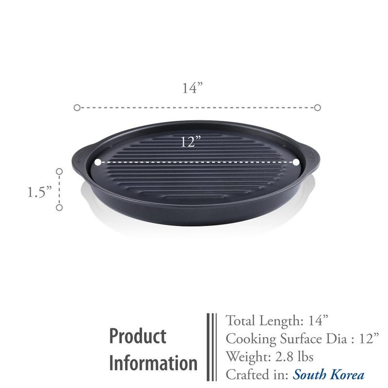 TECHEF - TRUE GRILL PAN - Stovetop Nonstick Indoor/Outdoor Smokeless BBQ Grill Set, including a Grill Plate and Alumium Drip Tray - Image 4